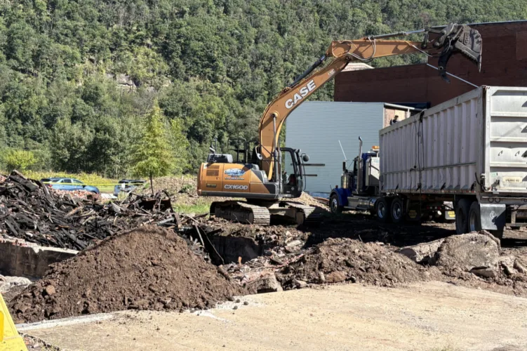 Renovo Borough, property owner continue demo of building caught in Fourth of July Blaze